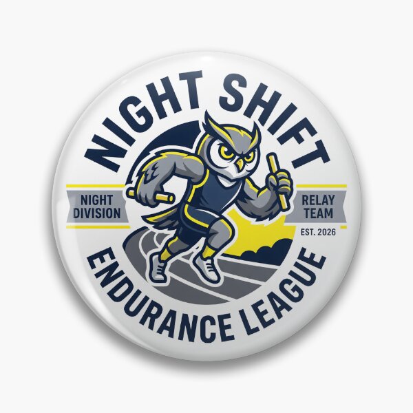 Item preview, Night Shift Endurance League Athletic Owl Relay Runner designed and sold by SplashTastic.