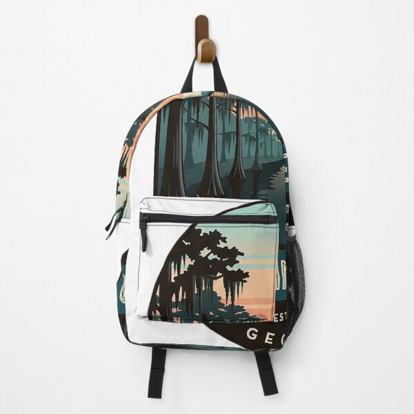 Item preview, Suwannee River Georgia Art Deco Sticker - Blackwater Cypress Sunrise Emblem designed and sold by DetourDgn.