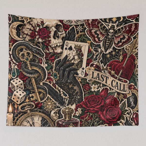 Item preview, Velvet Vice – Gothic Roses & Midnight Cocktails Collage designed and sold by Inked Legacy.