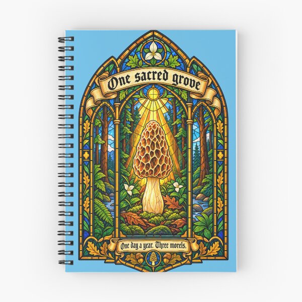 Item preview, One Sacred Grove - Morel Mushroom Hunter Stained Glass designed and sold by LottiesLuck.