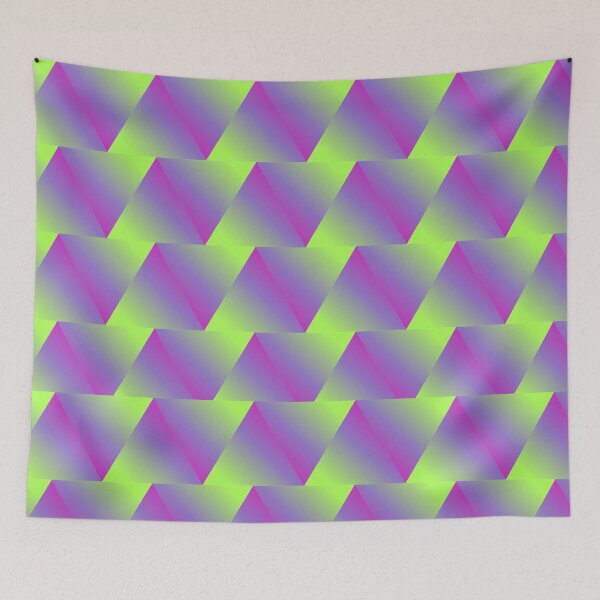 Item preview, Neon Green Purple Parallelogram Pattern designed and sold by István Beresnyák.