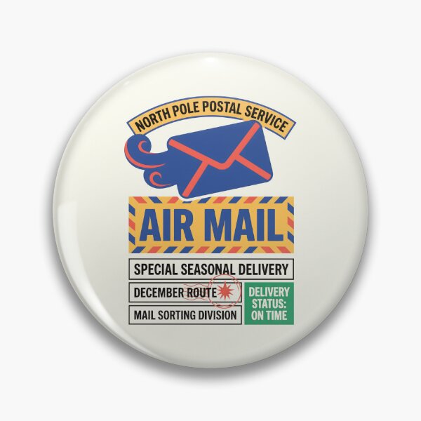 Item preview, North Pole Postal Service Air Mail Seasonal Delivery designed and sold by SplashTastic.