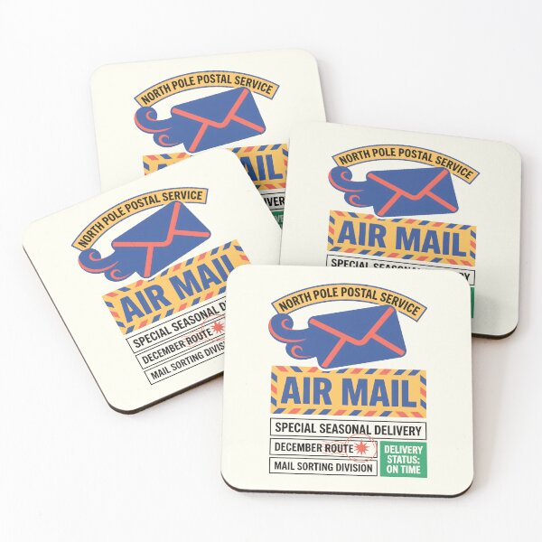 Item preview, North Pole Postal Service Air Mail Seasonal Delivery designed and sold by SplashTastic.