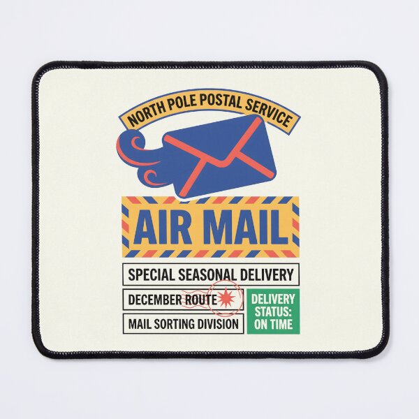 Item preview, North Pole Postal Service Air Mail Seasonal Delivery designed and sold by SplashTastic.