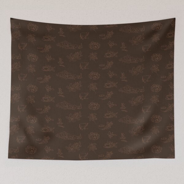 Item preview, Swiss Alpine Chocolate Toile Bittersweet Cocoa A8 designed and sold by MaddaMom.