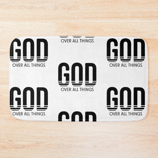 Item preview, God Over All Things – Christian Faith Typography T-Shirt Design designed and sold by CrossCrafted.