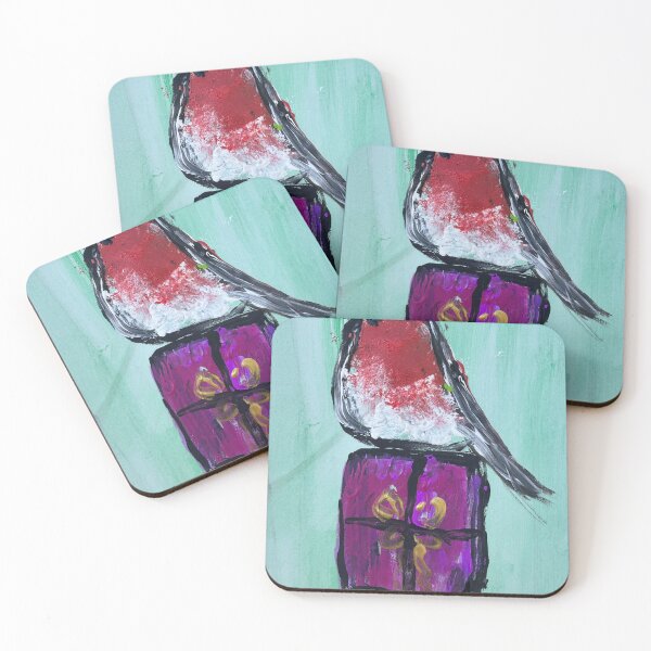 Item preview, Christmas Robin sitting on a present  designed and sold by Jacquie Beddows.