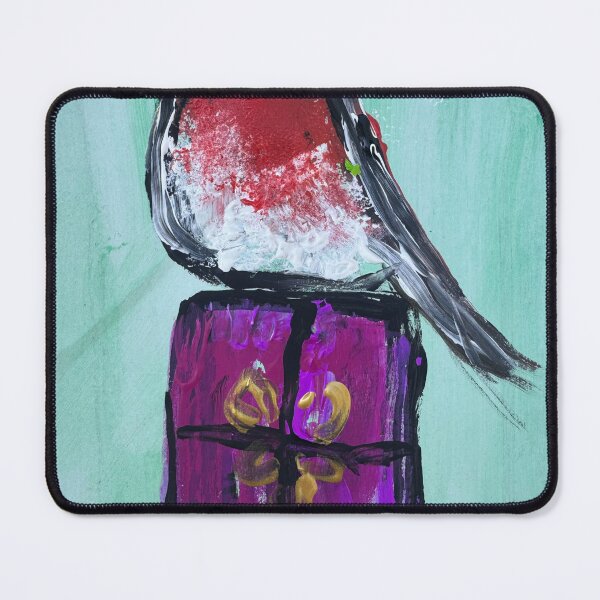Item preview, Christmas Robin sitting on a present designed and sold by Jacquie Beddows.