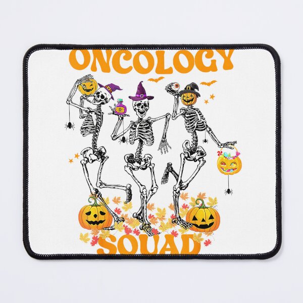 Item preview, Oncology Squad Skeleton Pumpkin Fall Leaves Spooky Halloween T-Shirt designed and sold by bunnymoon stickers.