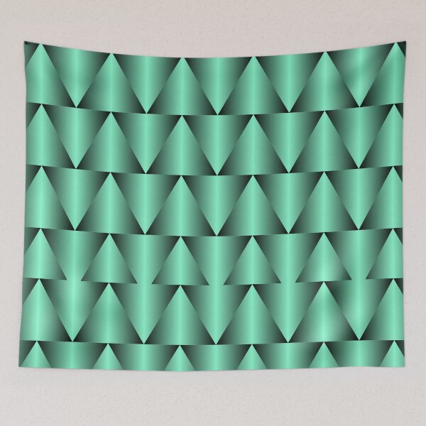 Item preview, Geometric Turquoise Green Triangle Pattern designed and sold by István Beresnyák.