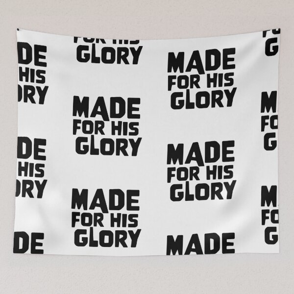 Item preview, Made For His Glory – Christian Faith Typography T-Shirt Design designed and sold by CrossCrafted.