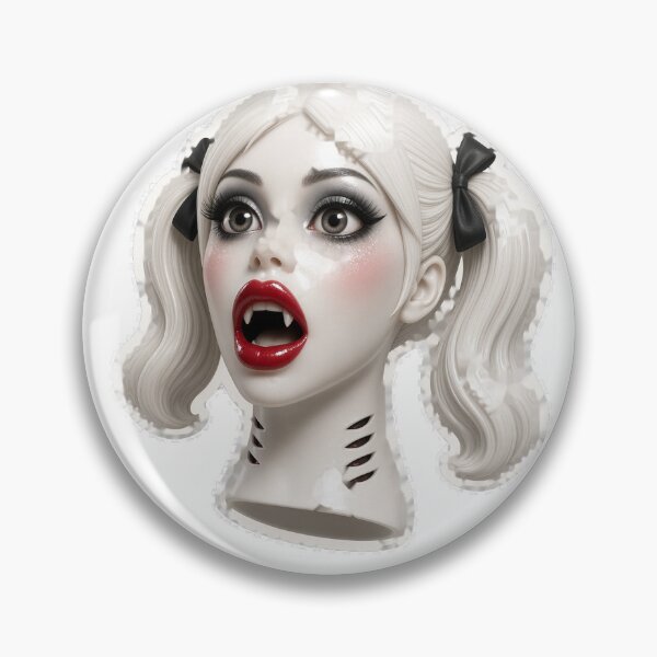 Item preview, Dungeon Crawler Carl Gothic Vampire Fangs Gilled Woman LitRPG Fan Design designed and sold by BrashBear.