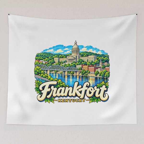 Item preview, Hand Drawn Frankfort Kentucky Travel Souvenir Landmark Gift designed and sold by MichaeIRellov.