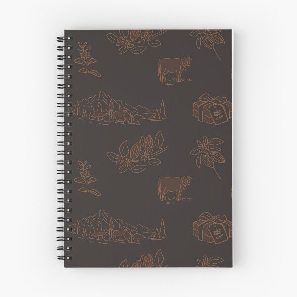 Item preview, Swiss Alpine Chocolate Toile Dark Espresso A5 designed and sold by MaddaMom.