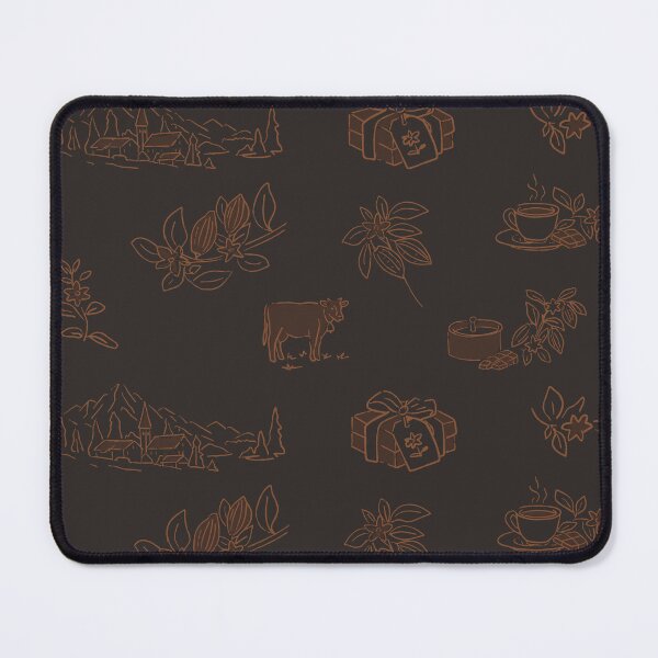Item preview, Swiss Alpine Chocolate Toile Dark Espresso A5 designed and sold by MaddaMom.