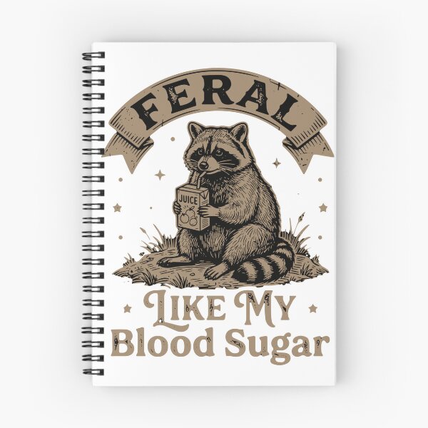 Item preview, Feral Like My Blood Sugar Diabetes Awareness Diabetic Raccoon Humor designed and sold by SofiBlair.