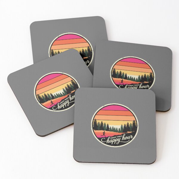 Item preview, Forest Trails Happy Hour Trail Runner Outdoor Enthusiast designed and sold by SofiBlair.