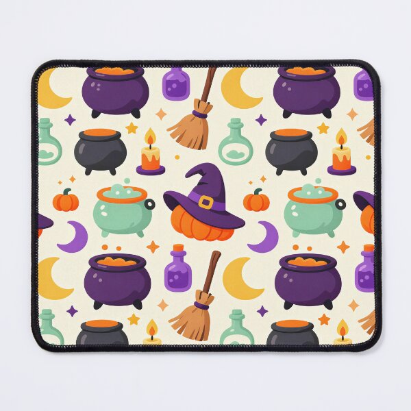 Item preview, Cute Witch Halloween Cauldron Pattern designed and sold by Mimoshi ⭐⭐⭐⭐⭐.