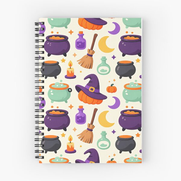 Item preview, Cute Witch Halloween Cauldron Pattern designed and sold by Mimoshi ⭐⭐⭐⭐⭐.