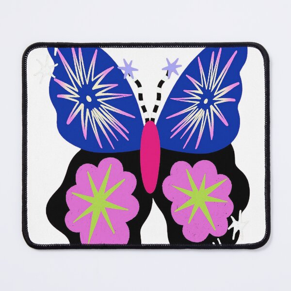 Item preview, Whimsical Blue Pink Butterfly Floral designed and sold by KupuKupu Malam.