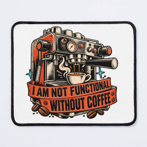 Item preview, I Am Not Functional Without Coffee Funny Coffee Lover Design designed and sold by OUICHA.
