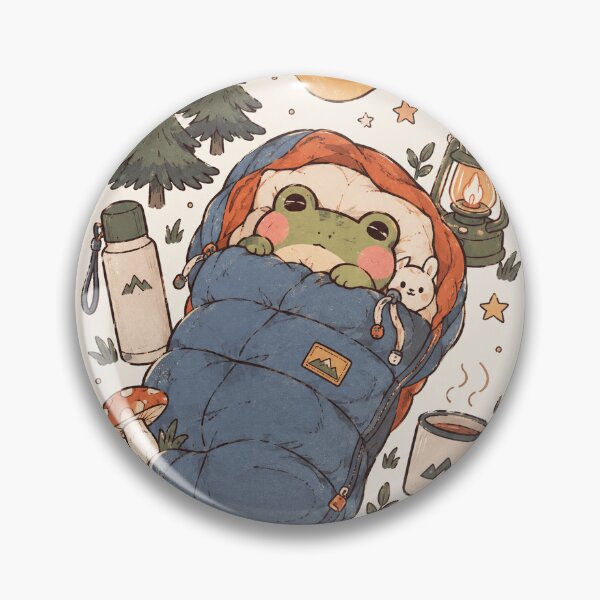 Item preview, Camping Frog Cozy Outdoor Adventure designed and sold by thatsmaddierose.
