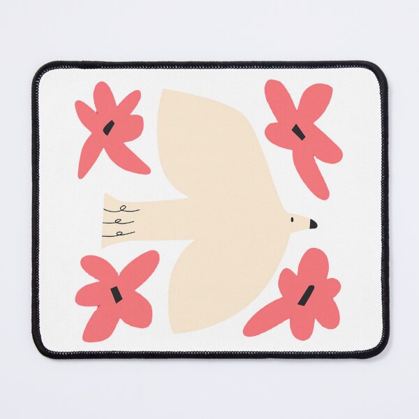 Item preview, White Dove with Pink Flowers designed and sold by KupuKupu Malam.