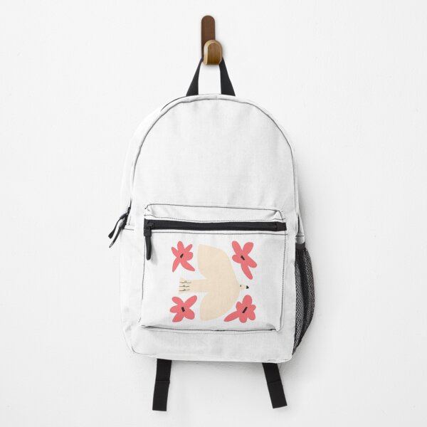 Item preview, White Dove with Pink Flowers designed and sold by KupuKupu Malam.