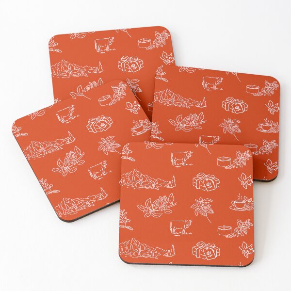 Item preview, Swiss Alpine Chocolate Toile Flag Red designed and sold by MaddaMom.