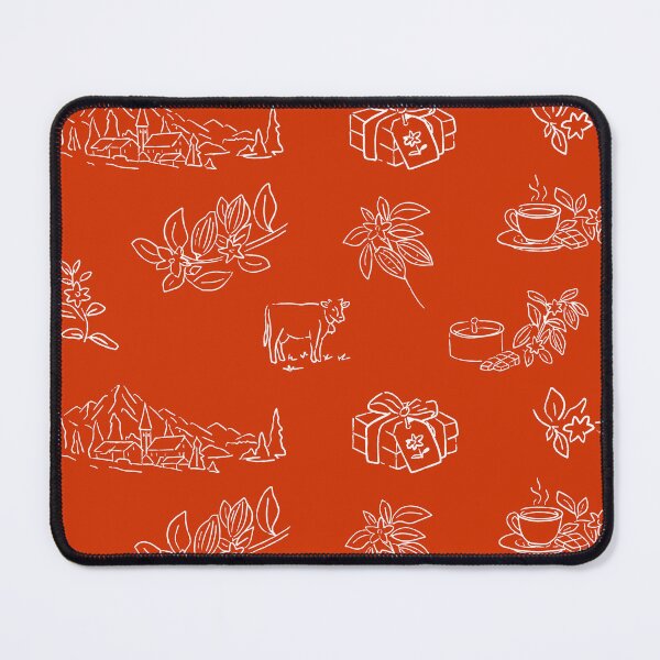 Item preview, Swiss Alpine Chocolate Toile Flag Red designed and sold by MaddaMom.