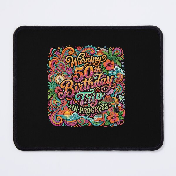 Item preview, Warning 50th Birthday Trip In Progress Fiftieth Birthday Vacation Celebration designed and sold by PopStars1993.