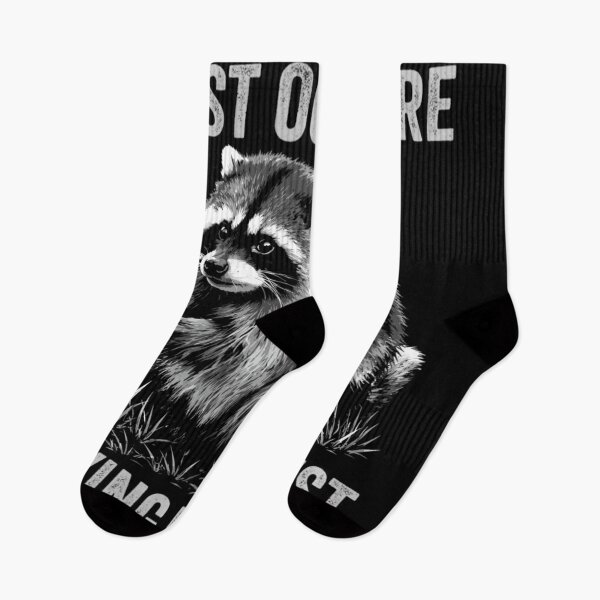 Item preview, Just Out Here Trying My Best Raccoon Lover Funny Animal Quote designed and sold by ZadehsiGG.