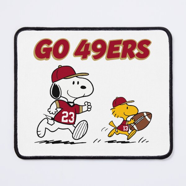 Item preview, Snoopy & Woodstock San Francisco 49ers Football Retro F644 designed and sold by GLUVY-THEME.