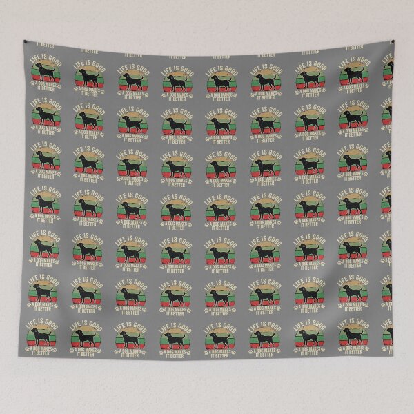 Item preview, Life Is Good A Dog Makes It Better Dog Lover Pet Parent Canine Companion designed and sold by SofiBlair.