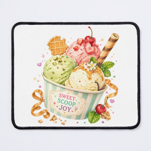 Item preview, Sweet Scoop Joy Cute Ice Cream Dessert Lover Colorful Summer Food Art designed and sold by inkoutninja.