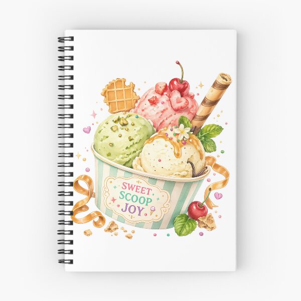 Item preview, Sweet Scoop Joy Cute Ice Cream Dessert Lover Colorful Summer Food Art designed and sold by inkoutninja.