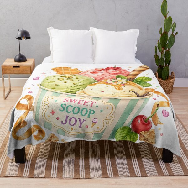 Item preview, Sweet Scoop Joy Cute Ice Cream Dessert Lover Colorful Summer Food Art designed and sold by inkoutninja.