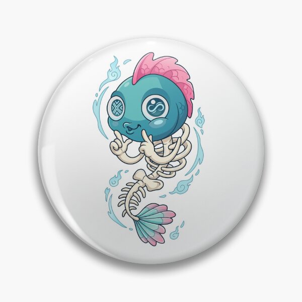 Item preview, Pastel Creepy Cute Skeleton Fish Mermaid Art designed and sold by Rupesh-Art26.