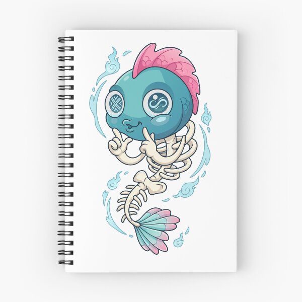 Item preview, Pastel Creepy Cute Skeleton Fish Mermaid Art designed and sold by Rupesh-Art26.