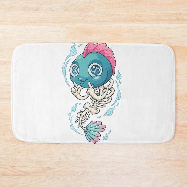 Item preview, Pastel Creepy Cute Skeleton Fish Mermaid Art designed and sold by Rupesh-Art26.
