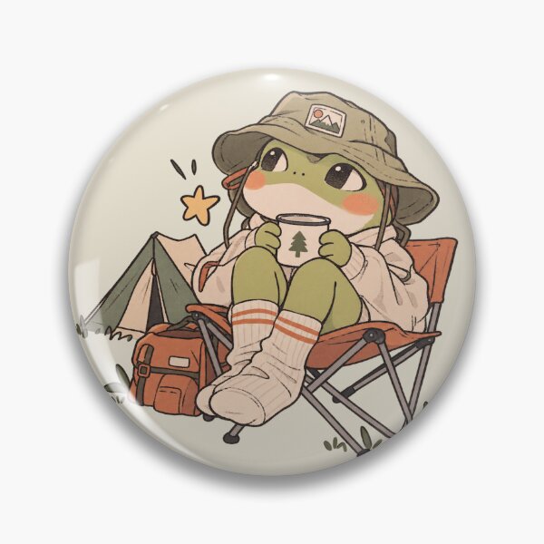 Item preview, Camping Frog Cute Outdoor Adventure designed and sold by thatsmaddierose.
