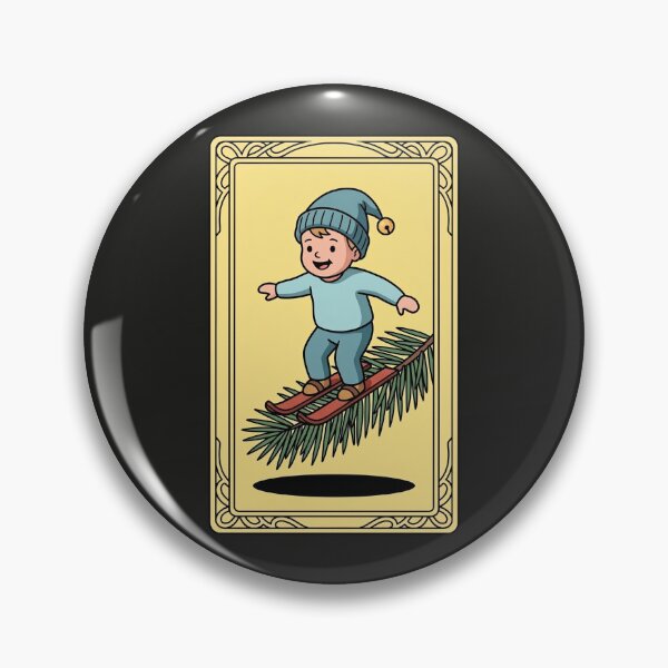 Item preview, Skiing Elf Pine Branch Christmas Tarot Pop Art designed and sold by Rare By Hero.