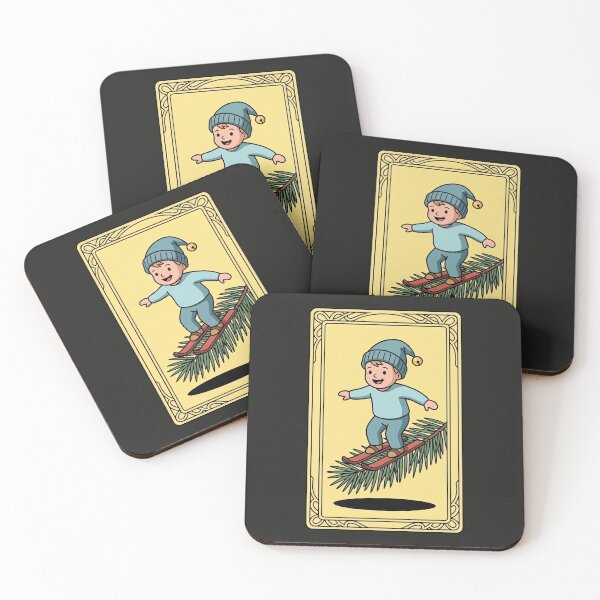 Item preview, Skiing Elf Pine Branch Christmas Tarot Pop Art designed and sold by Rare By Hero.