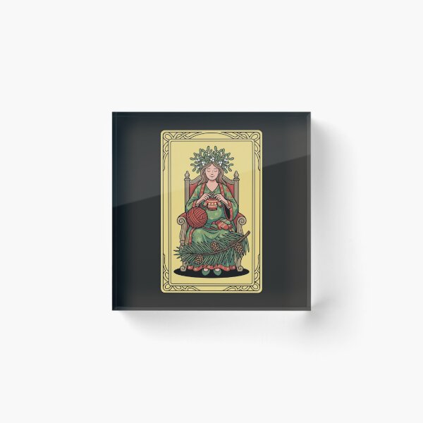Item preview, The Empress Tarot Knitting Christmas Pop Art designed and sold by Rare By Hero.