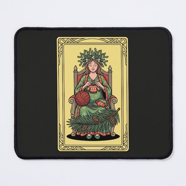 Item preview, The Empress Tarot Knitting Christmas Pop Art designed and sold by Rare By Hero.