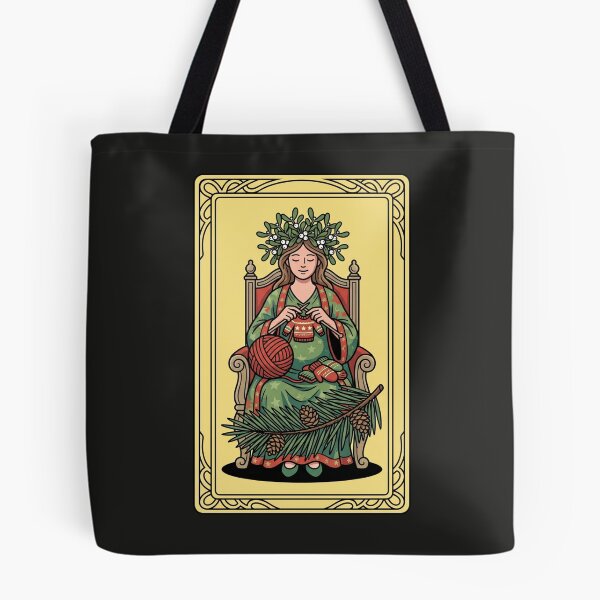 Item preview, The Empress Tarot Knitting Christmas Pop Art designed and sold by Rare By Hero.