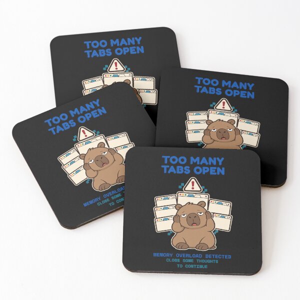 Item preview, Too Many Tabs Open Capybara –  Light Apparel Memory Overload Tech Humor designed and sold by SimplyDraftShop.