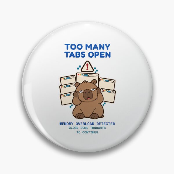 Item preview, Too Many Tabs Open Capybara –  Light Apparel Memory Overload Tech Humor designed and sold by SimplyDraftShop.