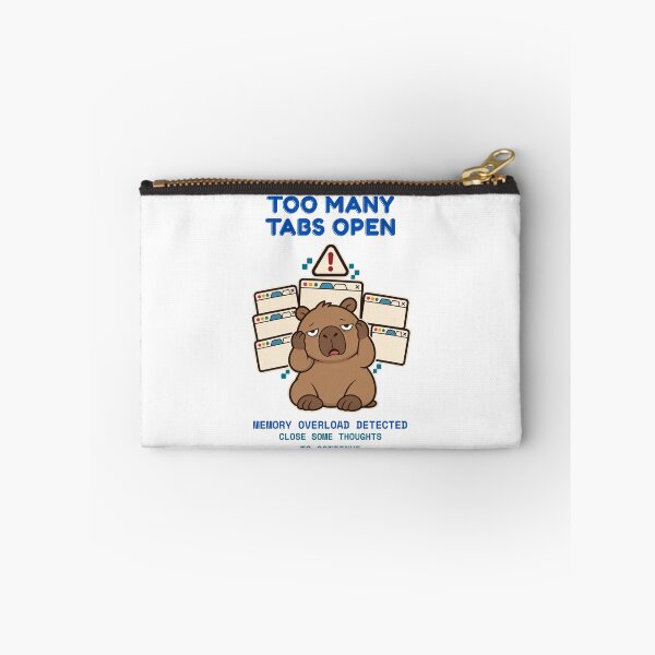 Item preview, Too Many Tabs Open Capybara –  Light Apparel Memory Overload Tech Humor designed and sold by SimplyDraftShop.