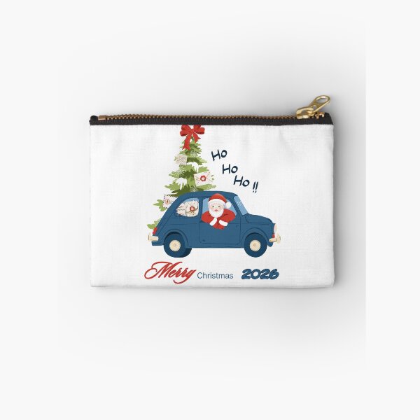 Item preview, Santa Driving Blue Vintage Car Merry Christmas 2026 designed and sold by poonzapoon.